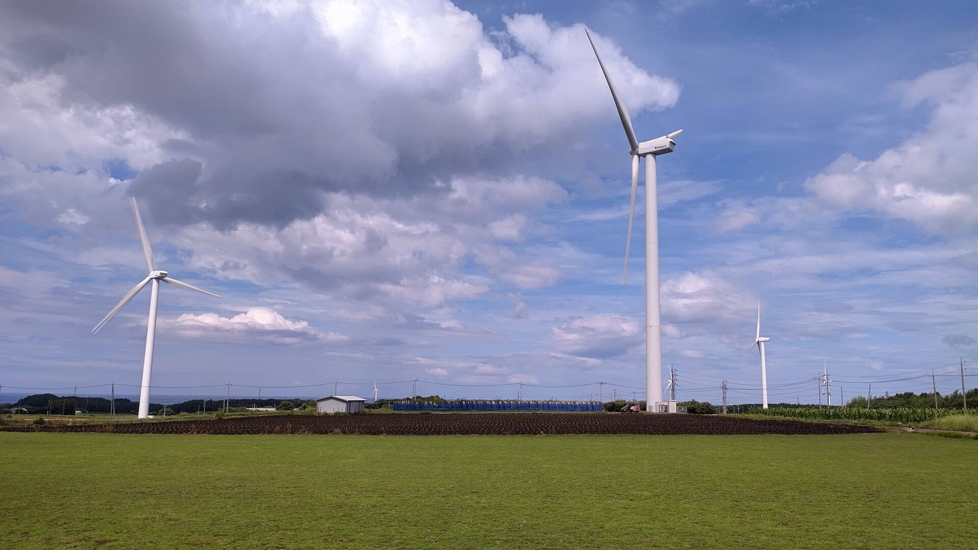琴浦風力発電所の風車群