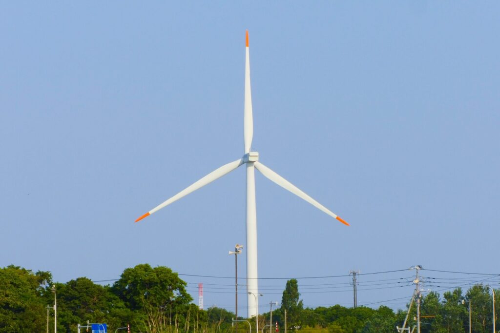 石狩コミュニティウインドファーム「レラくる」の風車