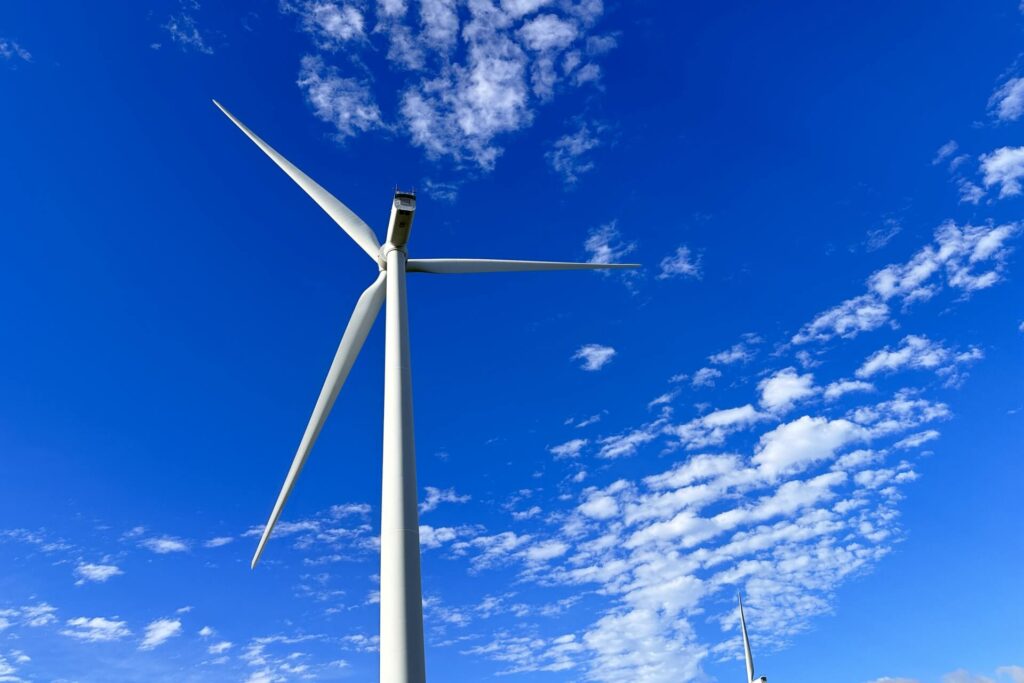 あわら北潟風力発電所の日本製鋼所製の風車