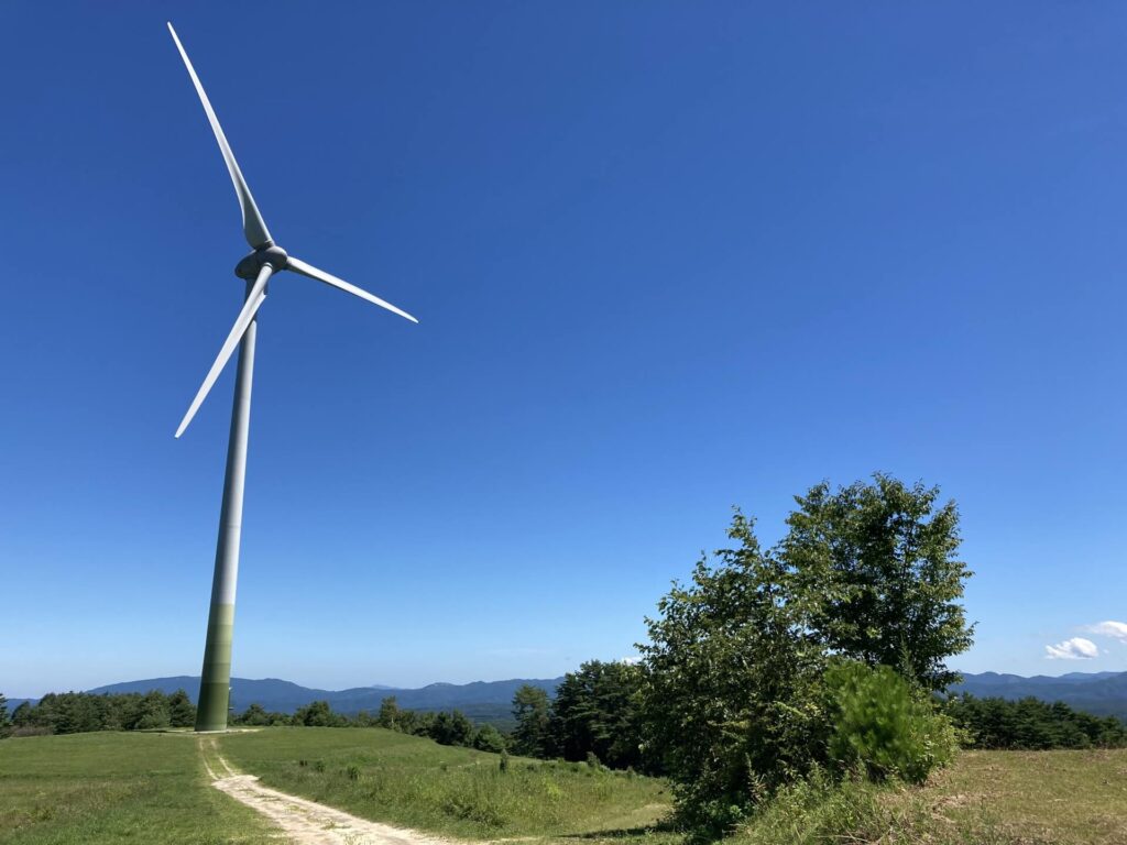高森高原風力発電所 「星風の丘」の6号機風車