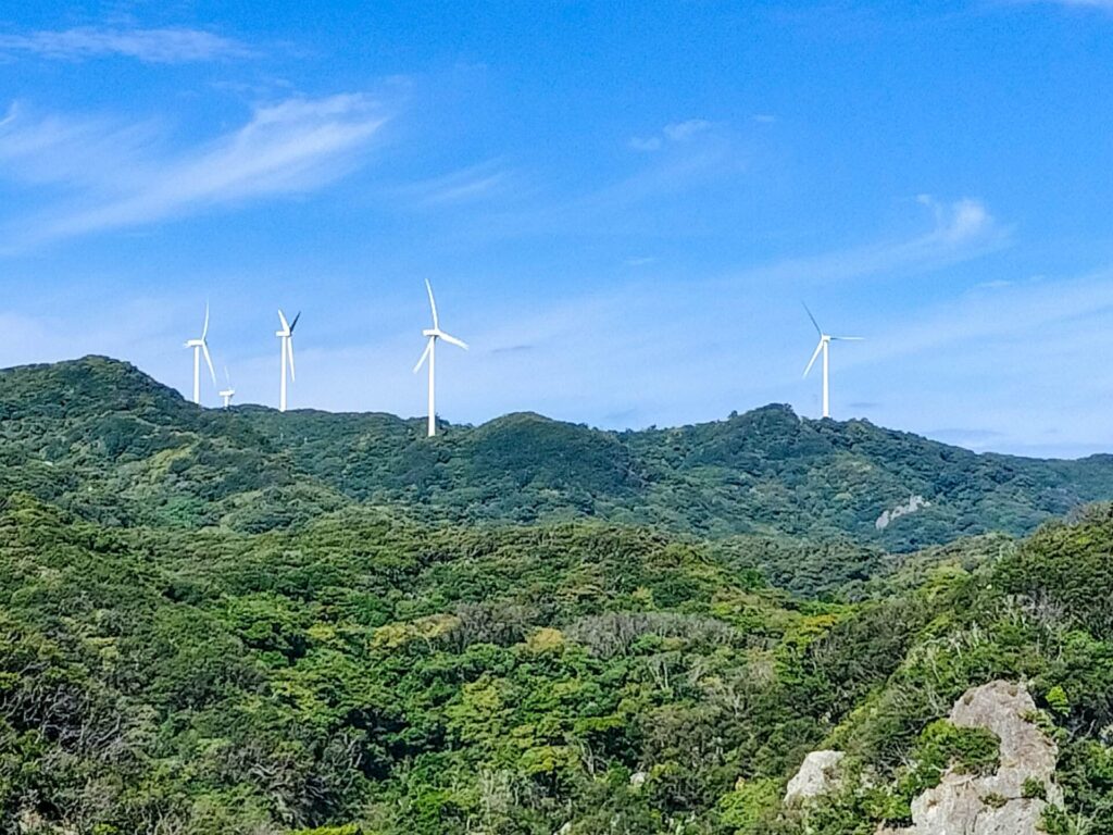 石廊崎風力発電所の風車群