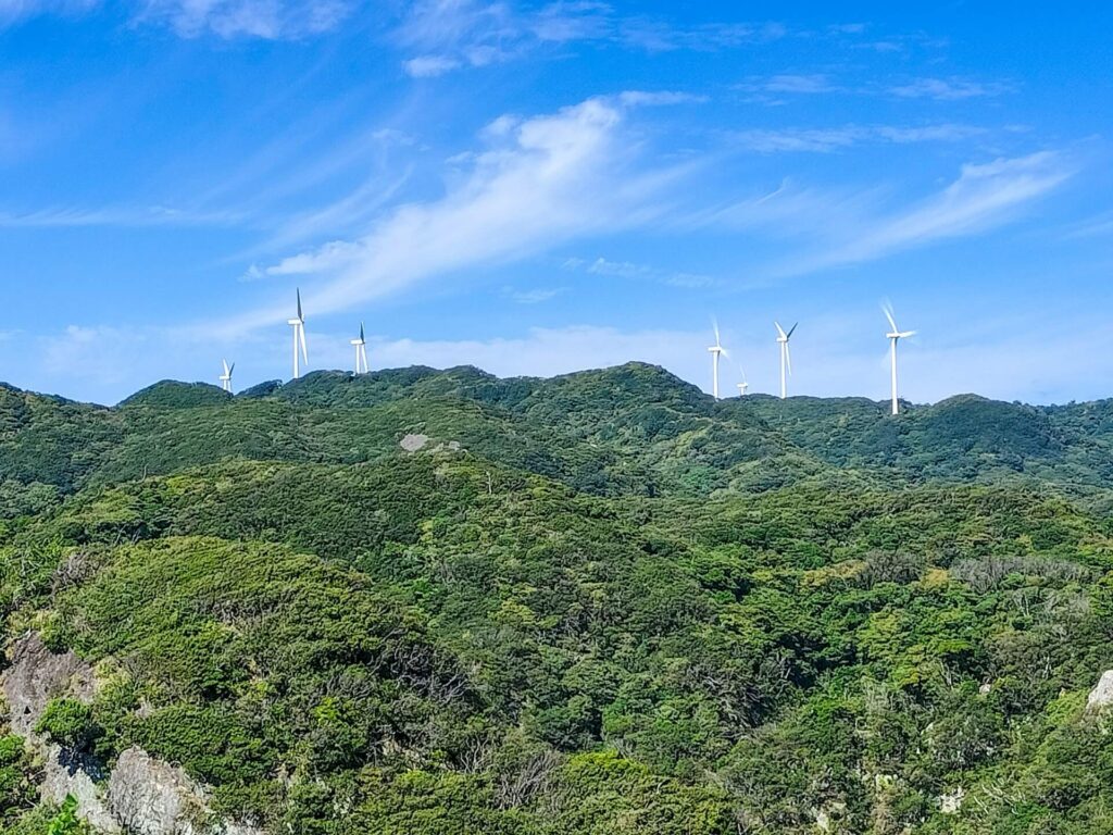 石廊崎風力発電所の風車群